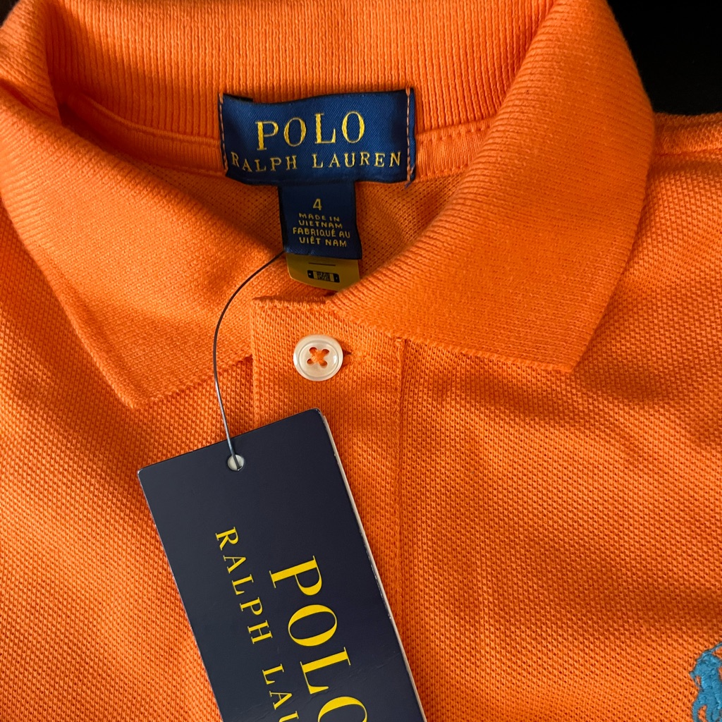 Ralph Lauren Men's Bright Orange Polo Shirt